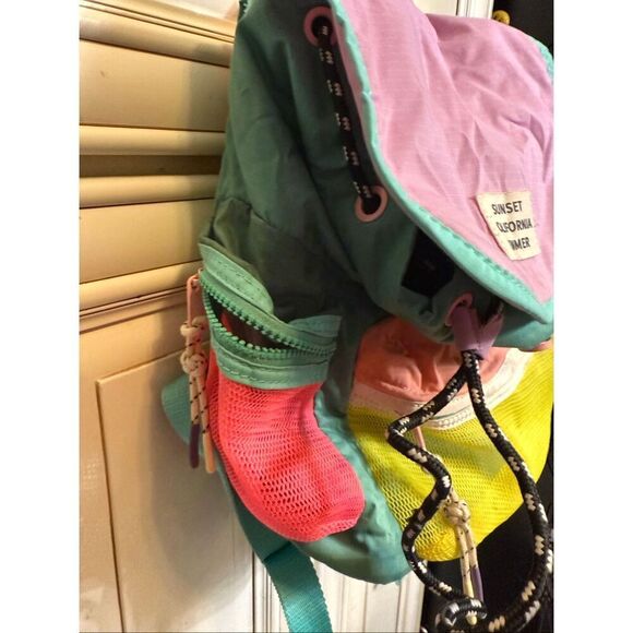 Zara Kids Sunset California Summer Camping Backpack Multicolor Medium - Picture 7 of 9